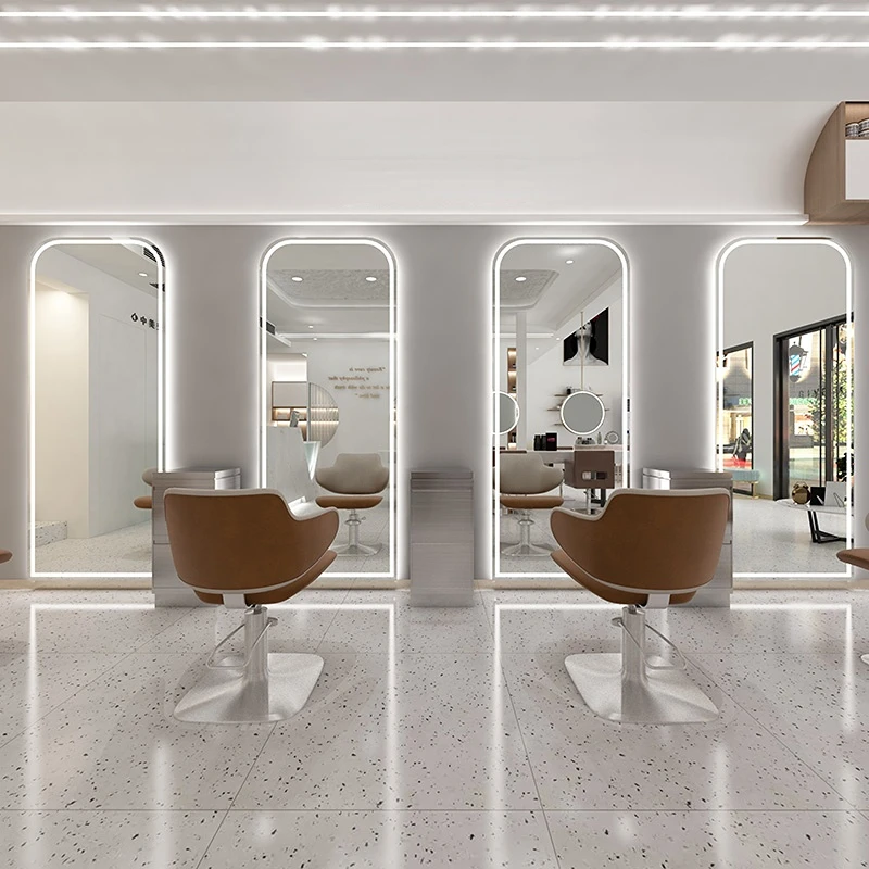 Ultra Decor Interior Nail Salon Station Nail Table Display Beauty Mirror Hair Salon Furniture Mirror Manicure Table Pedicure