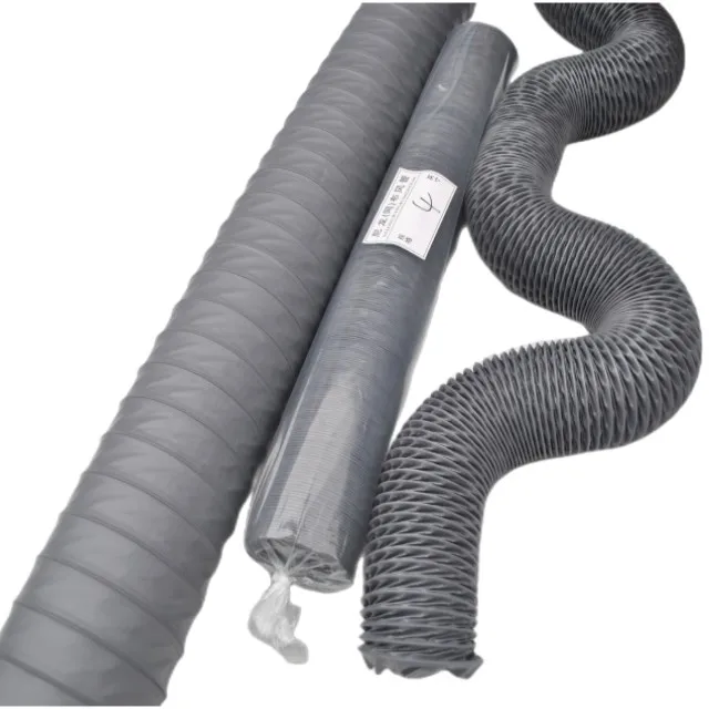 Hot Selling PVC Spirea Pipe Ventilation Duct Collapsible Air Mining Tunnels Flexible Junction Glue Custom Cutting Moulding