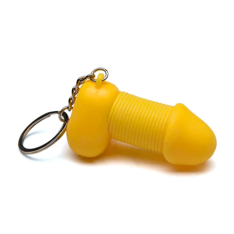 High Quality Funny Design Plastic Penis Shape Keychain Custom Sex Toy Make Toy Penis Keychain For Lover