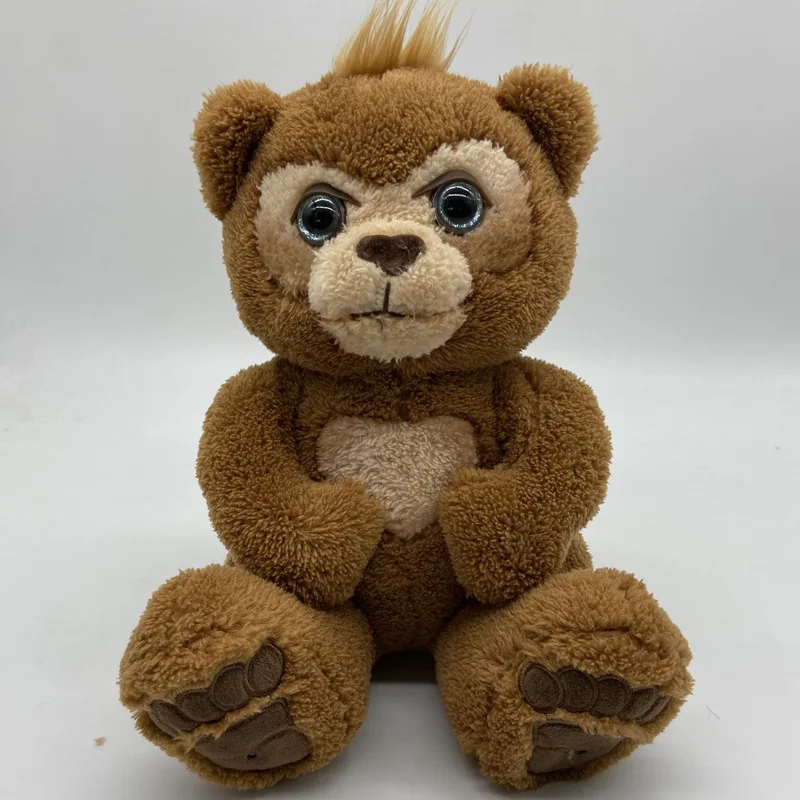 Little lion plush toy curious bear plush voice little tiger toy panda doll