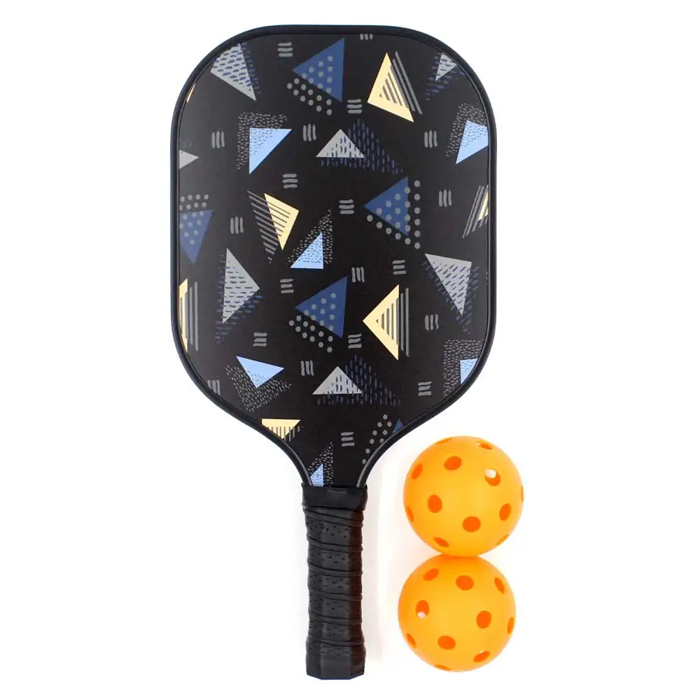 Professional Pickleball Padle Carbon Fiber Face Beach Tennis Rackets Set One Racket+Two Picklebal+Net Bag