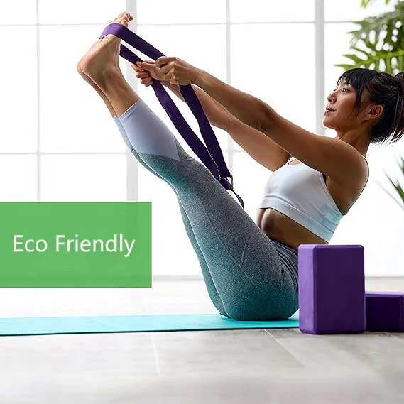 MR High Density 5 in 1 Yoga Block Set EVA Foam ,Yoga Strap ,Stretch Elastic Band,Yoga Ball for Yoga Wrkout