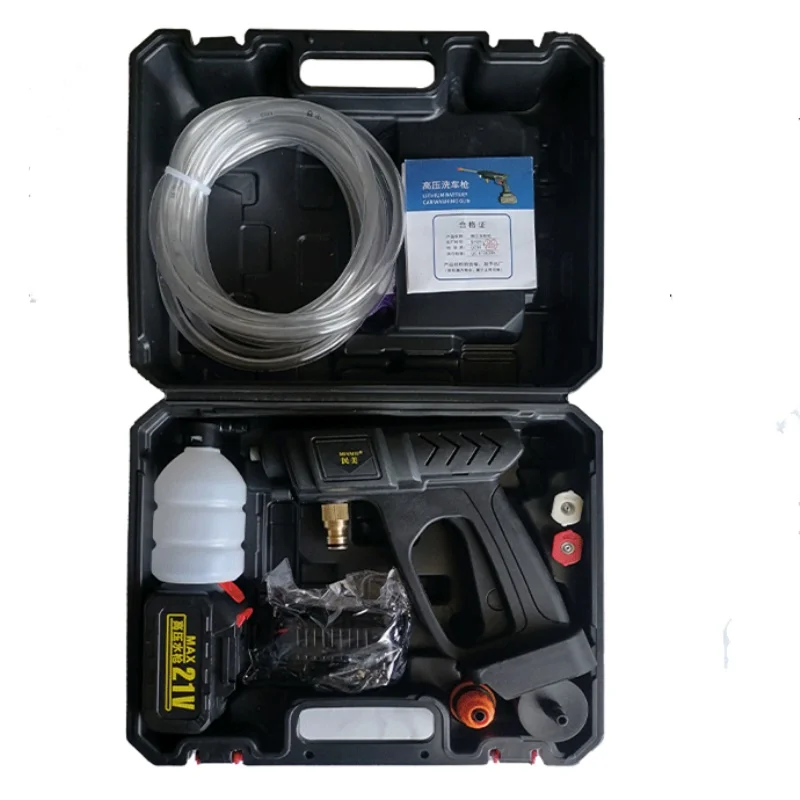 2021 Factory Price Portable Wireless Lithium Battery Cleaning Water Spray Pressure Gun For Car Wash