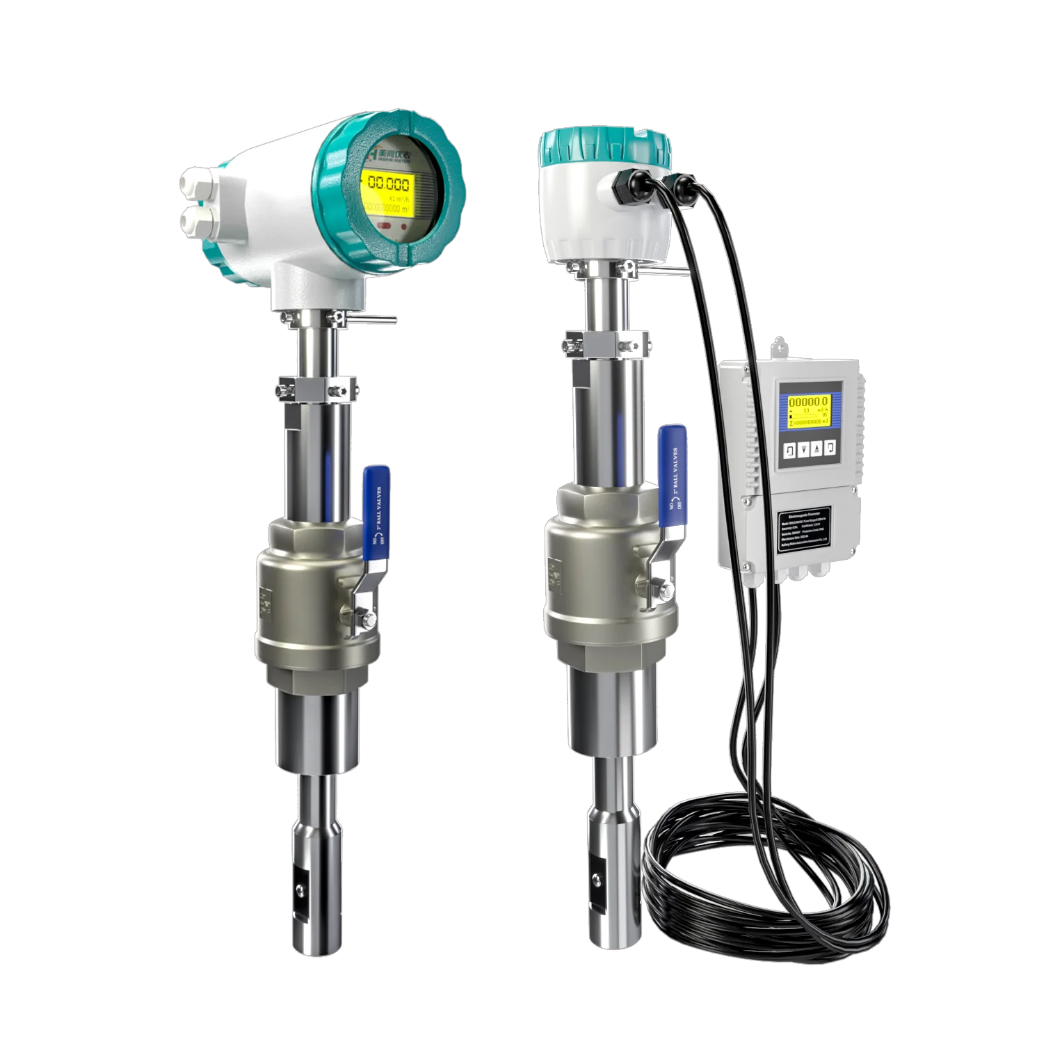 No Cutting Pipe Large Diameter Insertion Type Electromagnetic Flow Meter