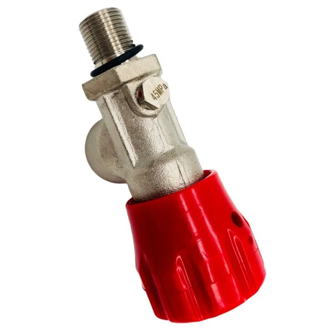 SCBA Air rebreather valve with gauge oxygen cylinder valve in high quality M18*1.5 G5/8