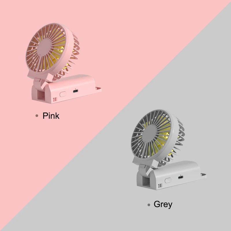 New 2000mAH Desk Mini Fan Usb Rechargeable Student Handheld Mini Fan Custom Logo Portable Folding fan