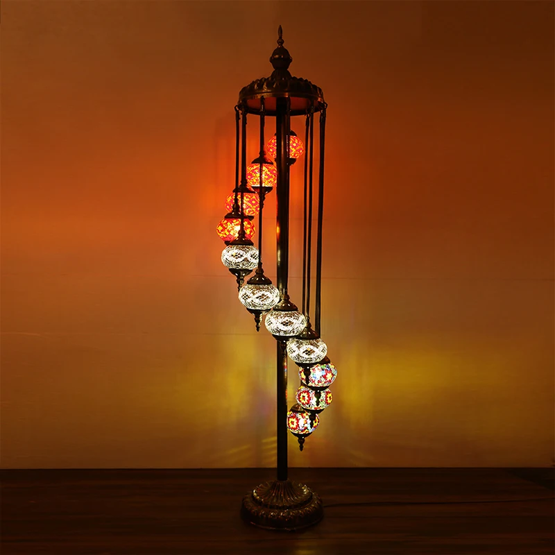 China Alibaba Supplier study lamps led turkish lamps from the colored glass floor lamps for living room