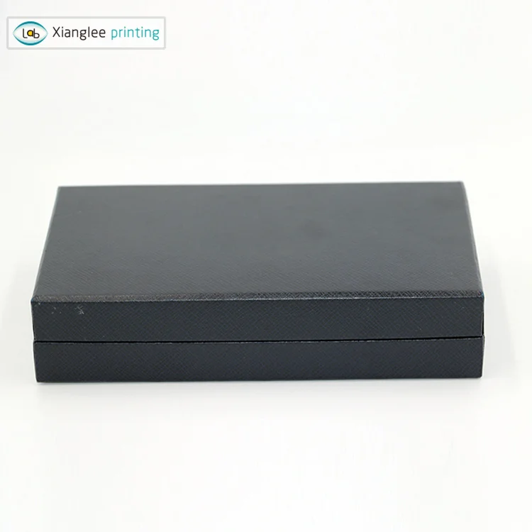 2023 Xianglee custom rigid book shape black cardboard packaging credit card vip card gift box gift box