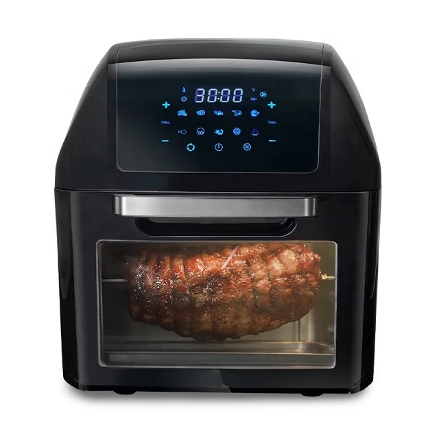 
12L Air Fryer Toaster Oven With Removable Door and Rotisserie 
