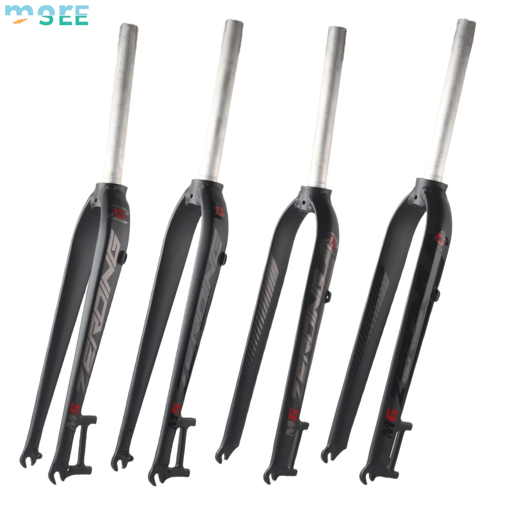 SeeMore BLACK Fixed Bicycle MTB Road Cruiser Bike Fork 26/27.5/29 Inches Threadless Tapered Quick Front Fork