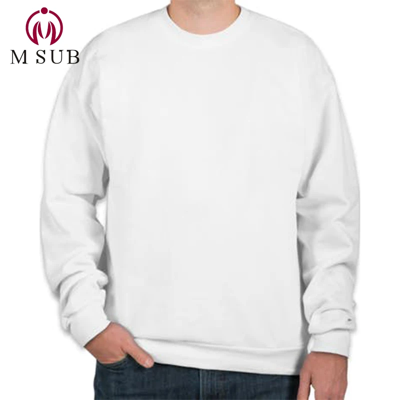 blank men sublimation sweater white color polyester 100% soft autumn season hoodies
