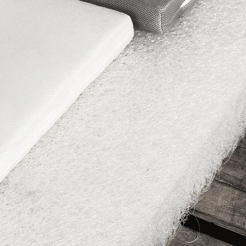 Wholesale Soft Mattress Crib Kids Cheap 4D high polymer Air Fiber Breathable Baby Mattresses mat POE folding topper Mattress
