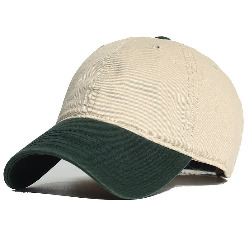 Splicing solid color cotton casual all-matching solid color duck cap for men and women retro simple joint soft top baseball cap