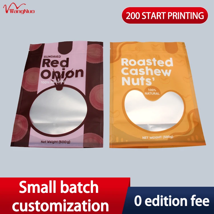 Mylar Bags Food Package Digital Printing 3 Side Seal Aluminized Pouch 3.5 10 X 15 Cm 29g Nut Packaging Silver 240 Microns