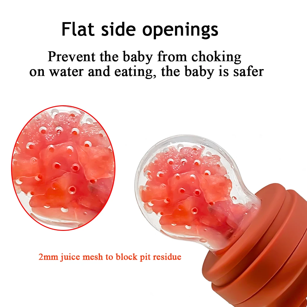Free Sample Newborn Infant Nipple Baby Fresh Fruit Food Nibbler Feeder Silicone Baby Feeding Pacifier