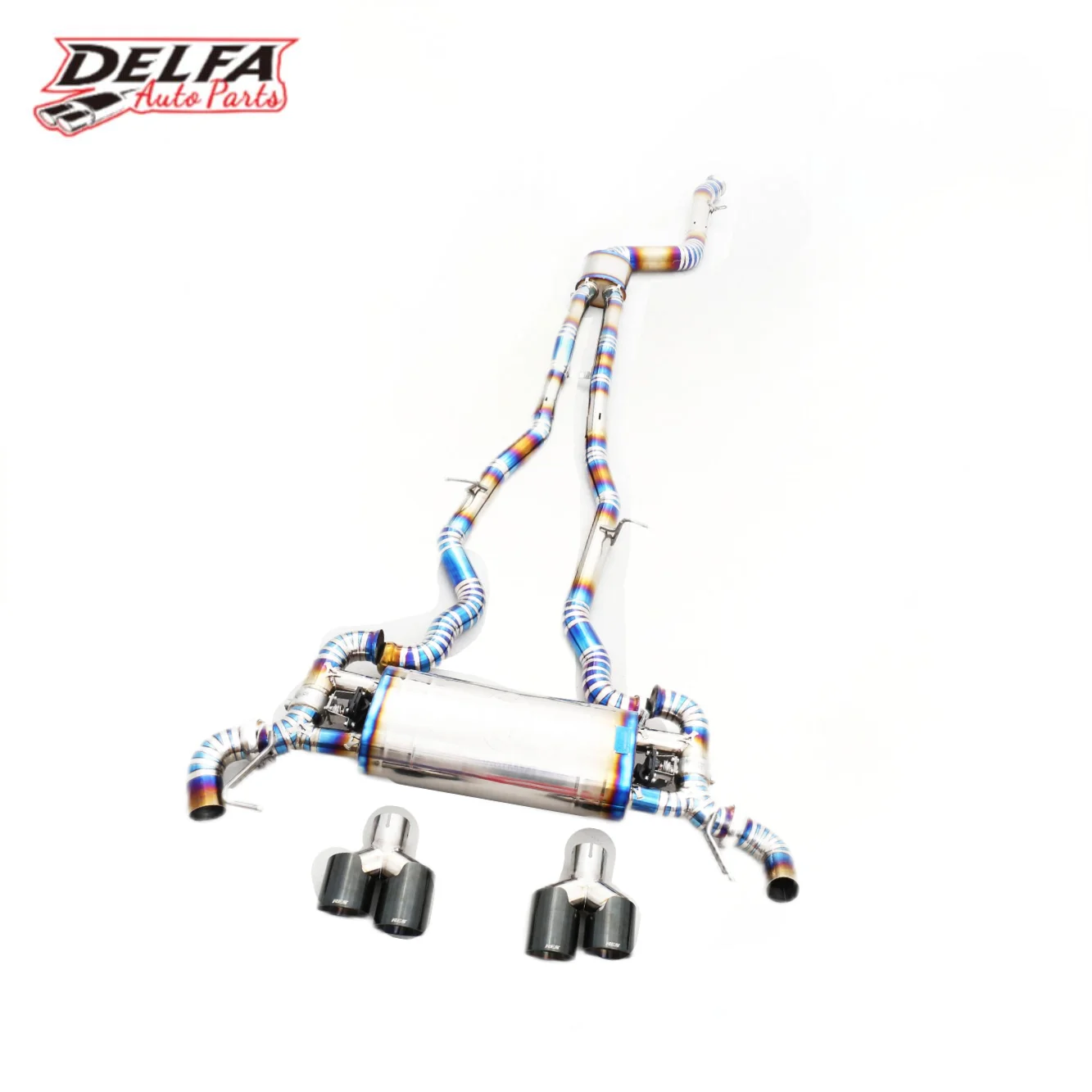 Высококачественная титановая система автомобильного двигателя Delfa выхлопная для BMW 530/540/540i G30/G38 2 0 T/3 T B48 2017-2023