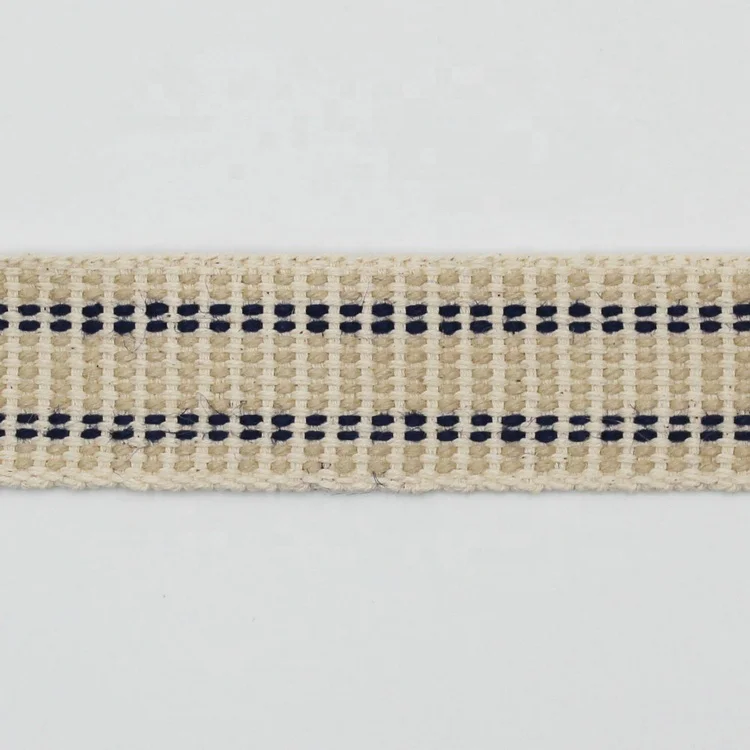 Gradient garments lawn chair webbing cotton woven canvas webbing belt strap