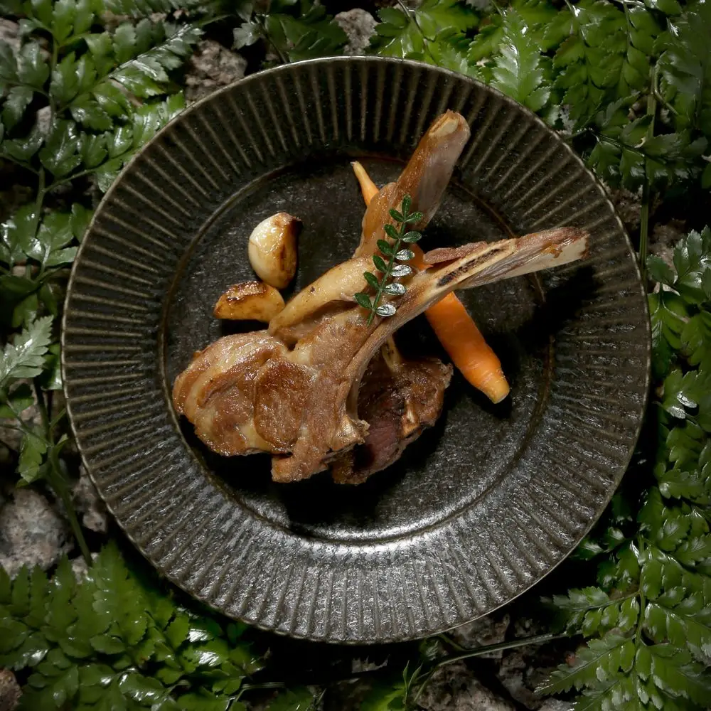 Restaurant Modern Reactive Black Glazed Porcelain Round Serving Plates Small Soup Cereal Bowl Ceramic Dinnerware Set