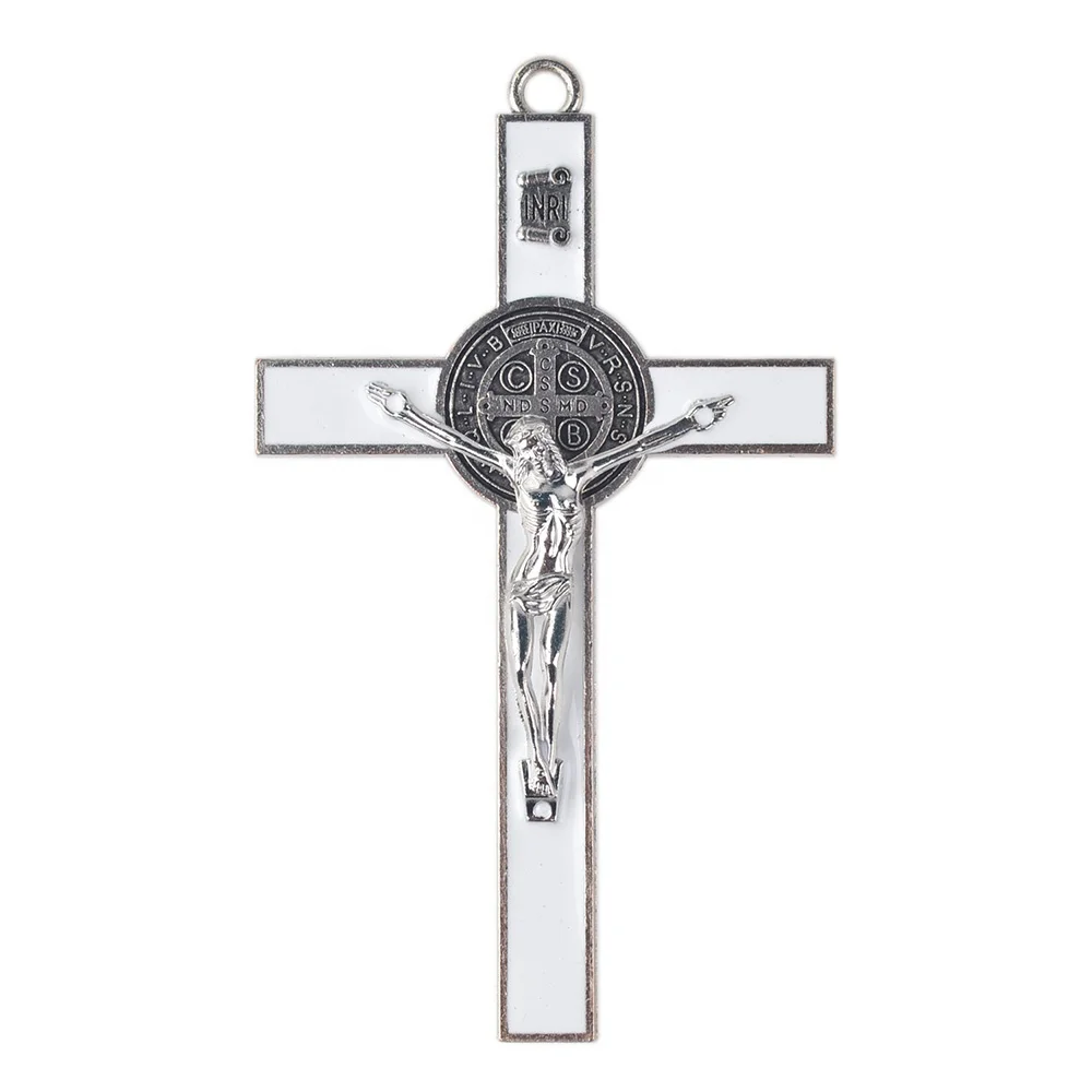 Jesus Christ Wall Crucifix Catholic Large Metal Cross Pendant Church Cathedral Decoration