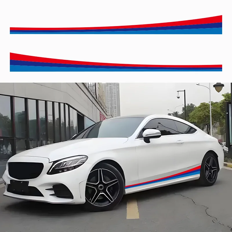 For BMW M3 M5 Car-Style Decoration Grille Vinyl Strip Sticker Decal 210x19cm Film Logo Styling Accessories E46 E60 E90 E92 Cars