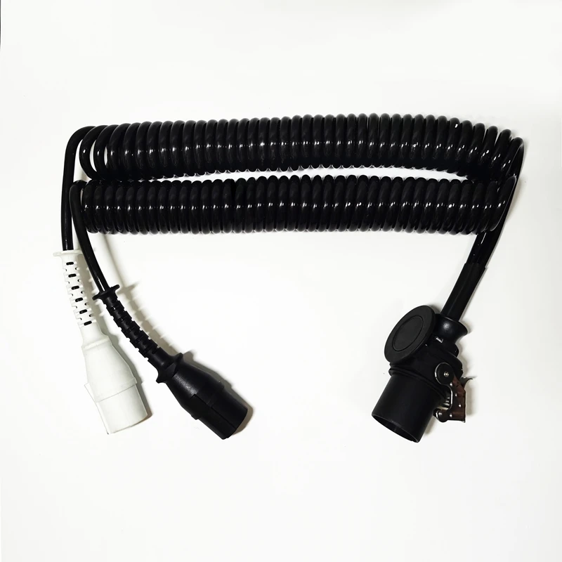 7 cores Electric Spiral cable Good Quality Auto Parts Truck Trailer ABS Extension Cords Multicore Coil Cord Spiral wire