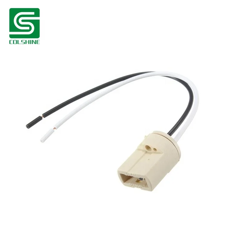 Porcelain Lamp Holder G9 Electrical Socket High Quality Lamp Base with Silicon Wire for Ceiling Lights