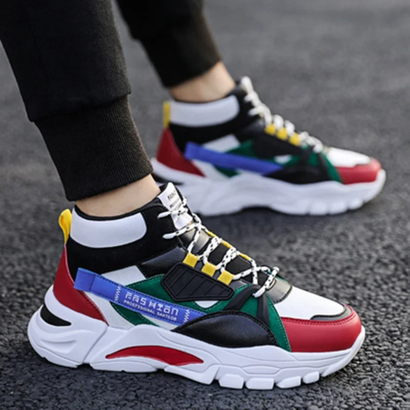 
Height Increasing custom casual PU trainers shoes men sneakers 