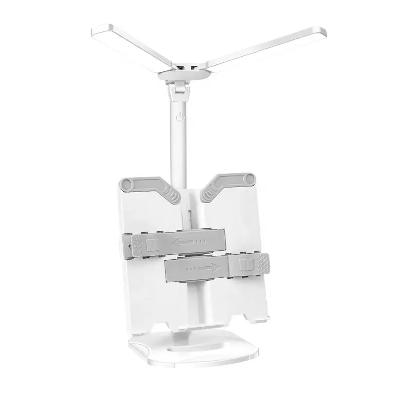 OEM Book Stand White Table Lamp 3 Brightness Adjustable LED Bookshelf Night Light Study Reading USB Student Charging Desk Lamp