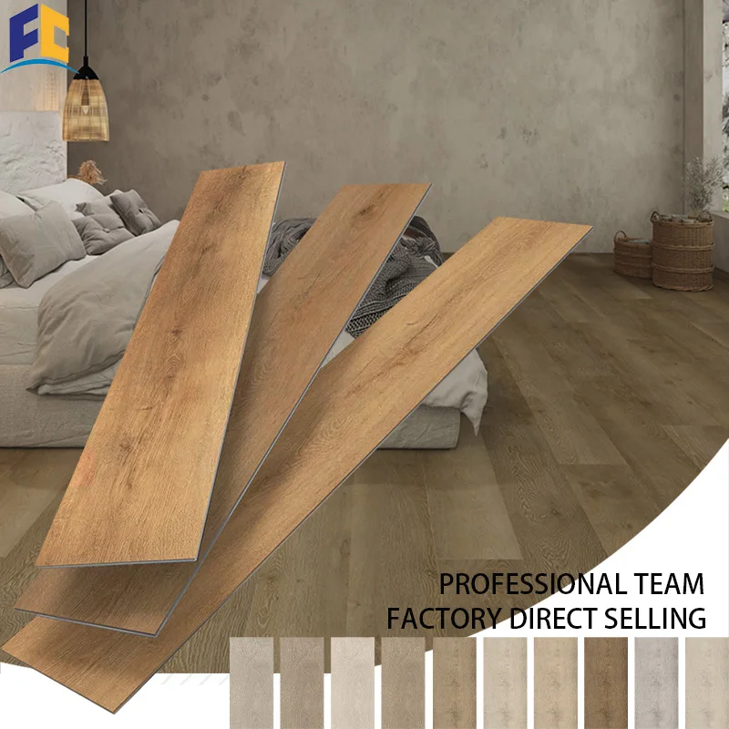 SPC Flooring Vinyl Plastic Flooring with Embossed Texture - Easy to Clean and Maintain Waterproof click vinyl flooring