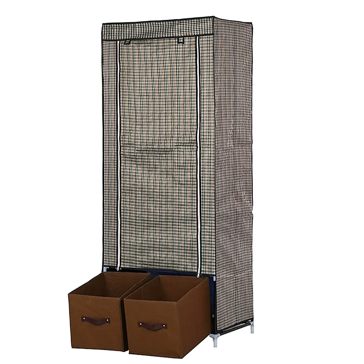 2022Popular folding DIY metal rack portable wardrobe    fabric wardrobe