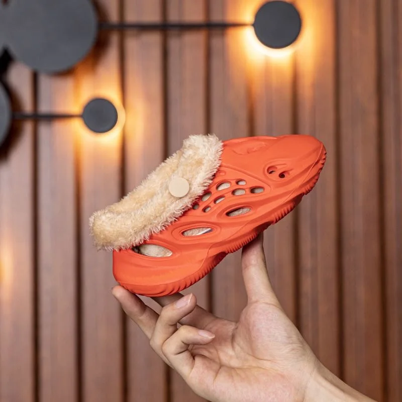 Hot Sale Winter Clogs men and women cotton shoes baby fluffy shoes Yezz fur Kids Slippers