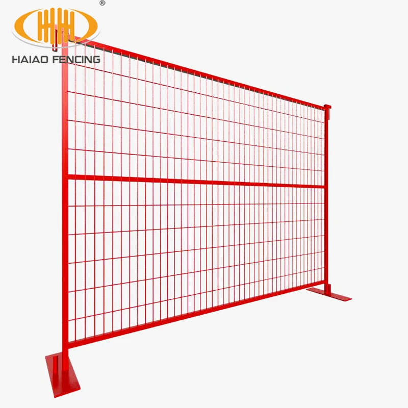 Hot sale 6x10 construction event canada temporary fence panels with orange color