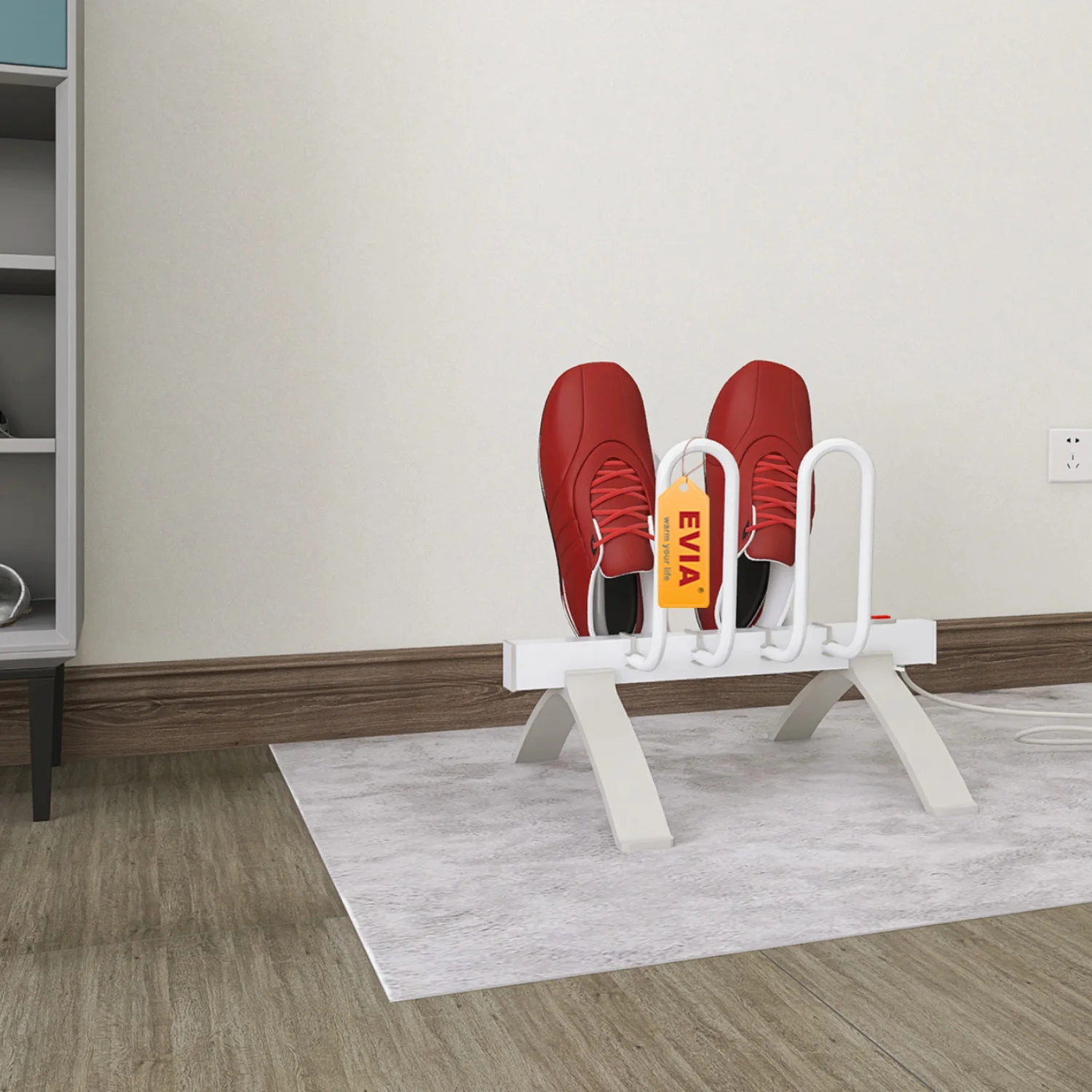 Домашняя напольная стойка для обуви EVIA с подогревом, электрическая сушилка для обуви