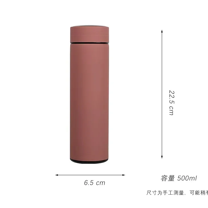 Rubber paint insulation cup intelligent temperature display Macaron vacuum flask stainless steel gift cup customized logo