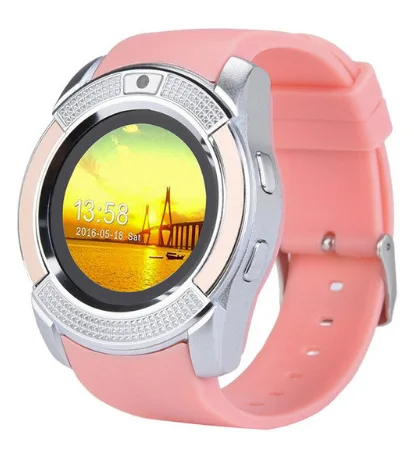 Colorful V8 Smart Watch Sport Fitness Men Women Watches Tracker With Camera SIM Card Slot Waterproof Android Smartphones Watches