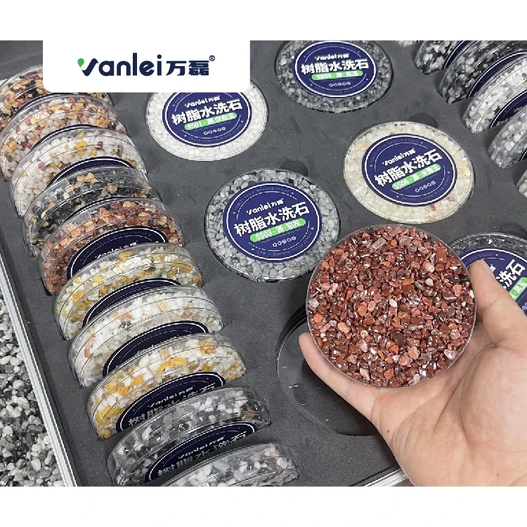 Resin Washed Stone Kit High Permeable Clear Epoxy Resin Bound For Outdoor Floor Coating