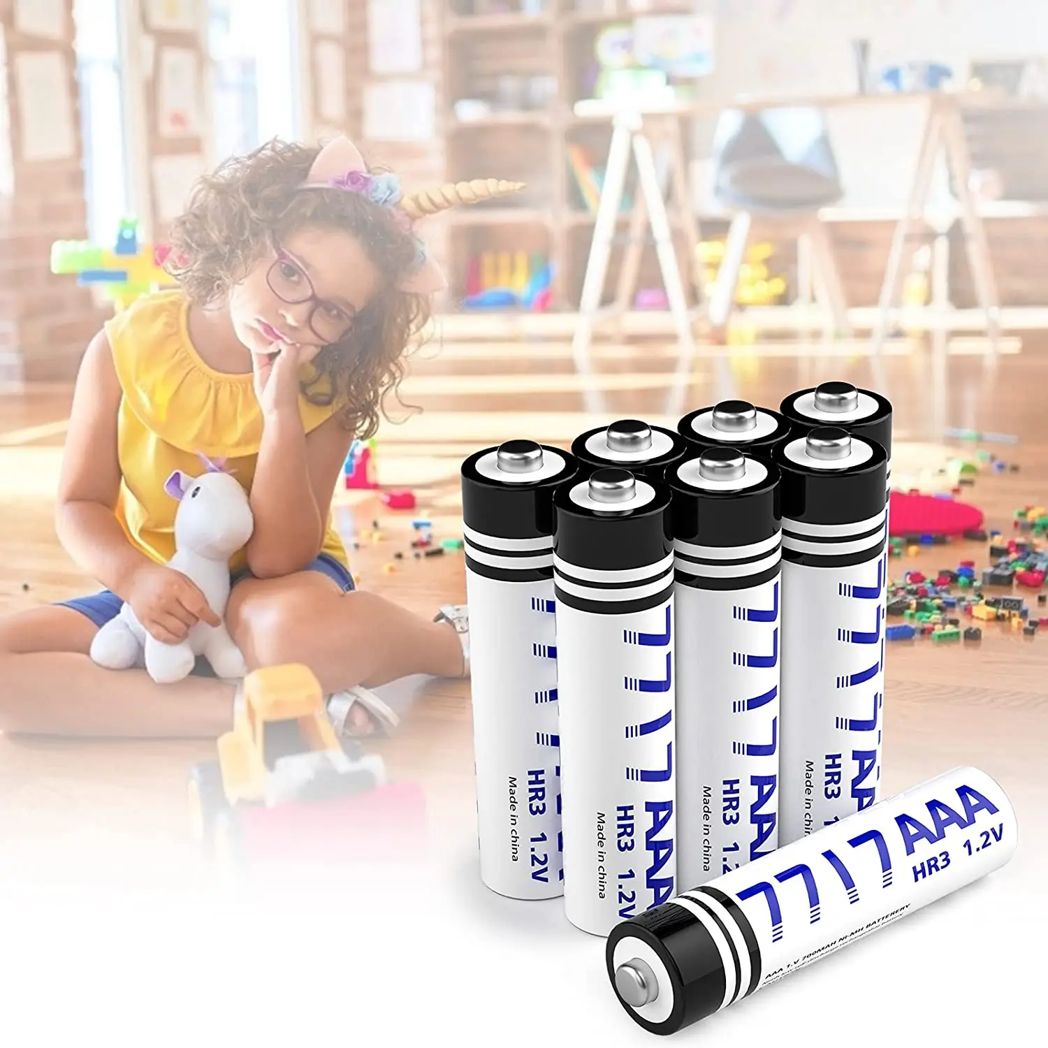 Rechargeable Batteries 7717 Ni-MH 1.2 Volt Pre-Charged Triple A Batteries Pack