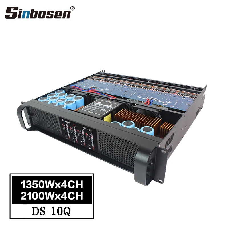 Усилитель Sinbosen 1000 Вт DS-10Q платы 4 канала 15 дюймов домашний