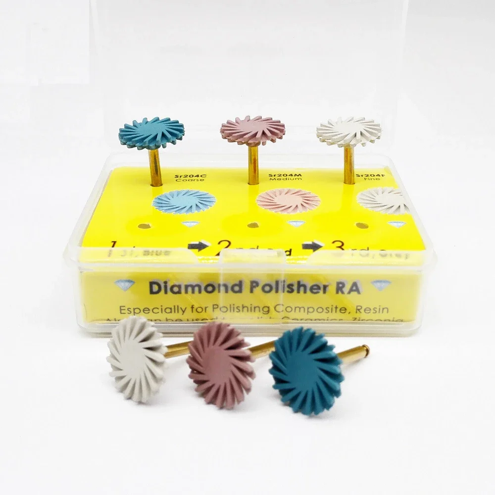 Dental RA Composite Polisher kit Wheel Silicone Resin Polishing Disc Flex Spiral  Brush Burs Polisher Wheel Tool