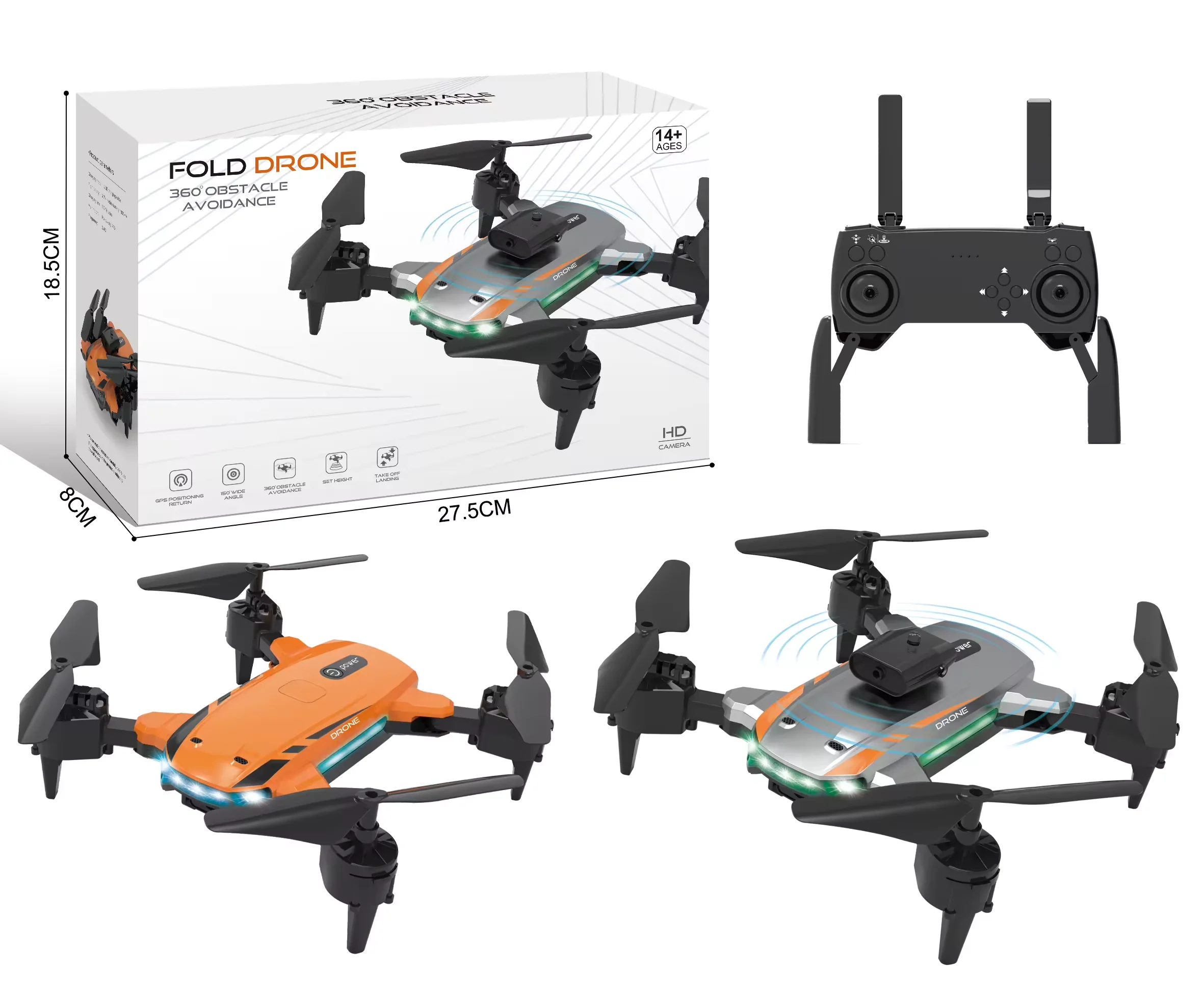 Новый Квадрокоптер Wi-Fi FPV Дрон с широкоугольным HD 4K 1080P камера удержанием высоты RC складной дроны