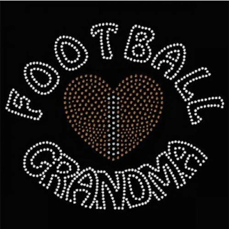 Sparkly Bling Customize Cowboys Football Iron-on Clear Crystal Rhinestone Transfer