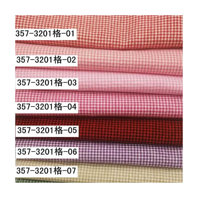 
Ready Bulk 100% Cotton 32S Yarn Dyed Gingham Check Fabric 