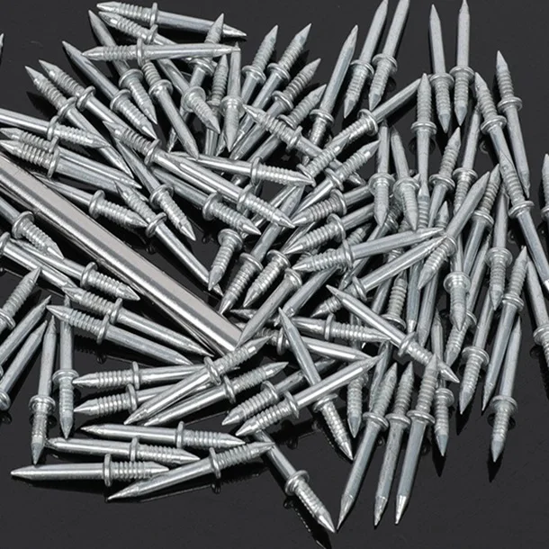 Seamless Steel Expansion Screws Horn Skirting Thread Invisible Double Head Nails