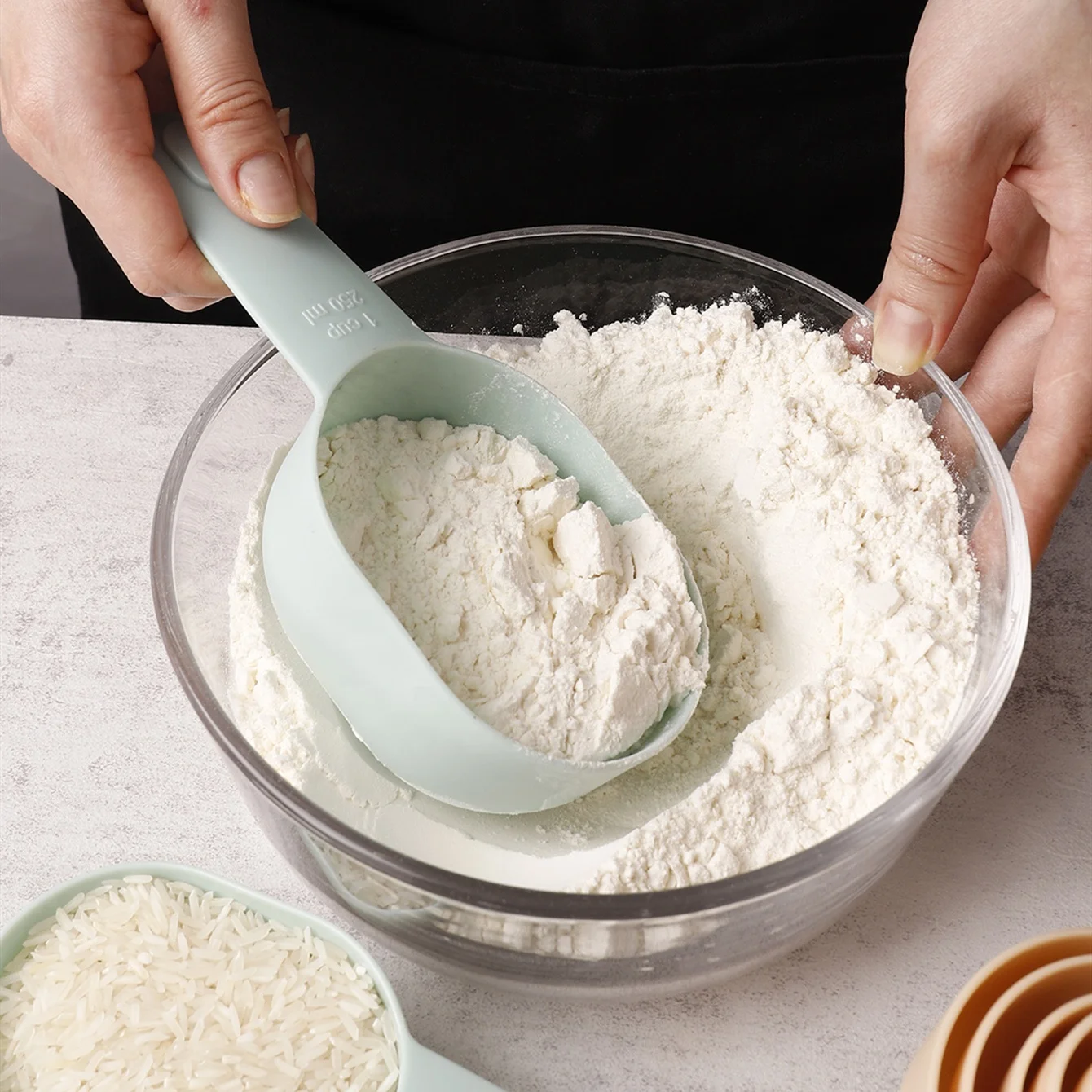 High quality household food grade multi sizes 5 pcs plastic wholesale unique measuring spoons