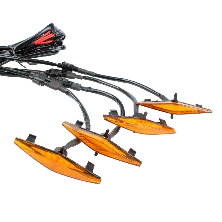 4 шт. желтый белый красный автомобиль светодиодные полосы, помещается на переднюю решетку, набор для 2014-2019 Toyota 4runner ТРД Pro Гриль свет