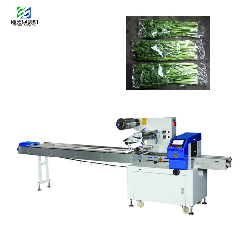 Horizontal flowpack vegetables packing machine