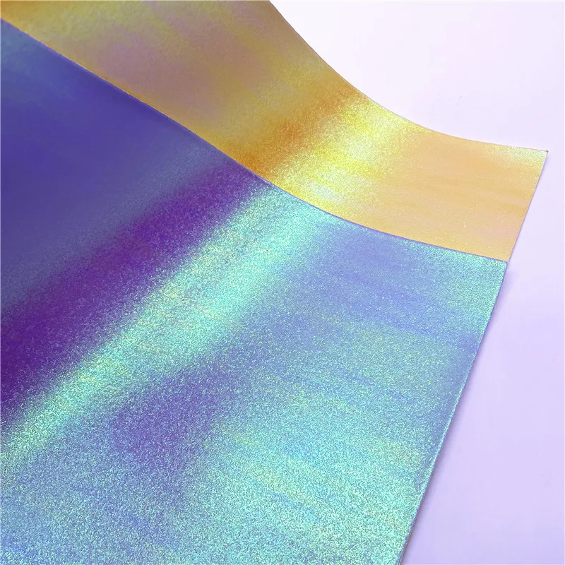 Synthetic Holographic Faux Leather For Shoes Bags Hair Bows