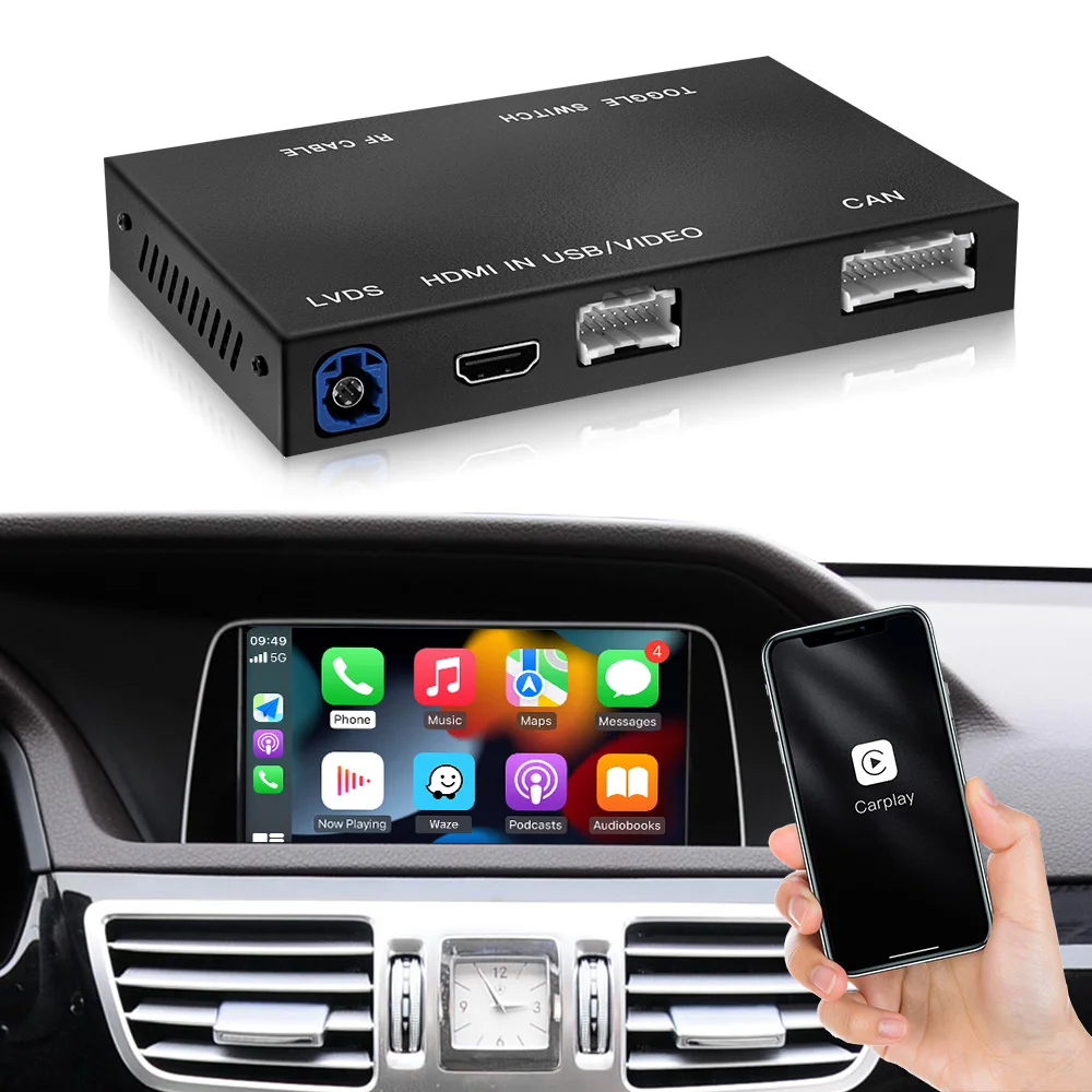 Autoabc Multimedia Video Lvds Interface Link wireless Carplay Android Box For Mercedes Benz NTG5.5 W212 W206 W222 E C class