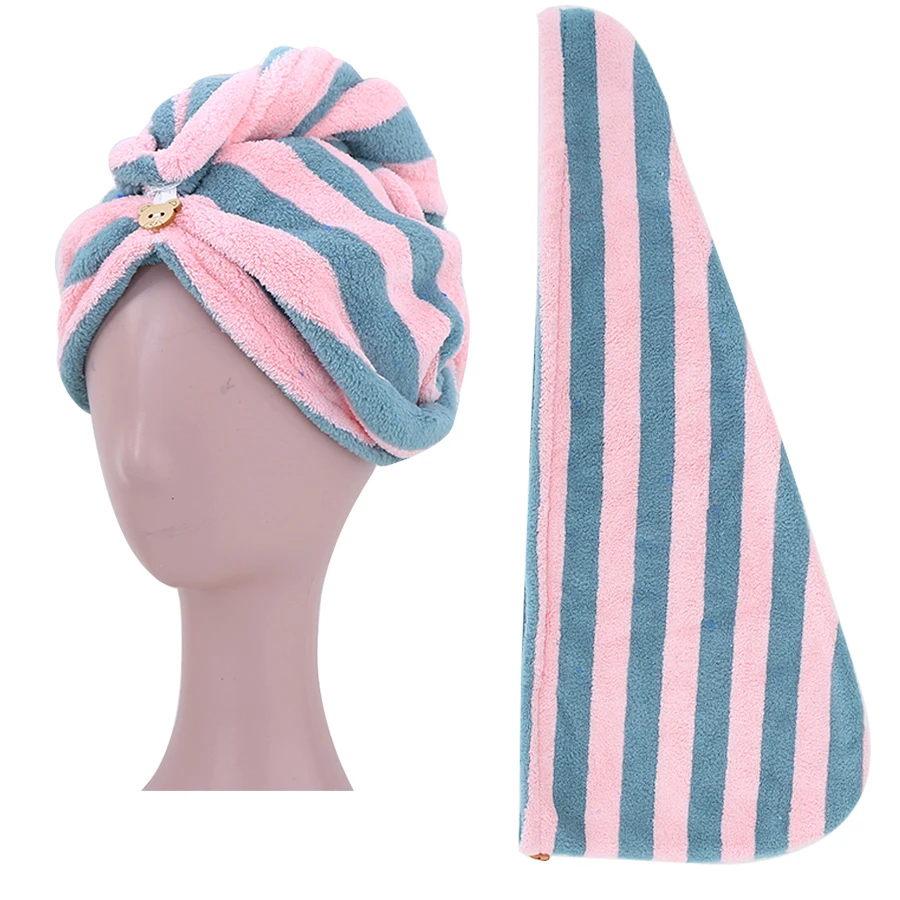 Cheap Wholesale Quick Drying waffle hair towel wrap for women