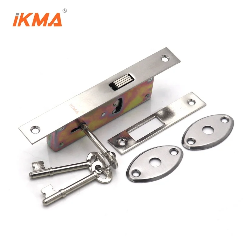 Stainless steel panel latch mortise entry door lock dead bolt security mortise  door locks with key